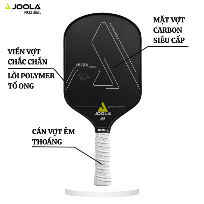Vợt Pickleball Joola Ben Johns Hyperion CGS 14mm, Công Nghệ CGS Tạo Xoáy, Lõi 14mm Uy Lực, Chính Hãng