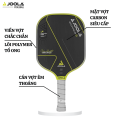 Vợt Pickleball Joola Anna Bright Scorpeus 3 14mm, công nghệ Charged Carbon Surface, kiểm soát bóng tốt, tạo xoáy, vợt chuyên nghiệp